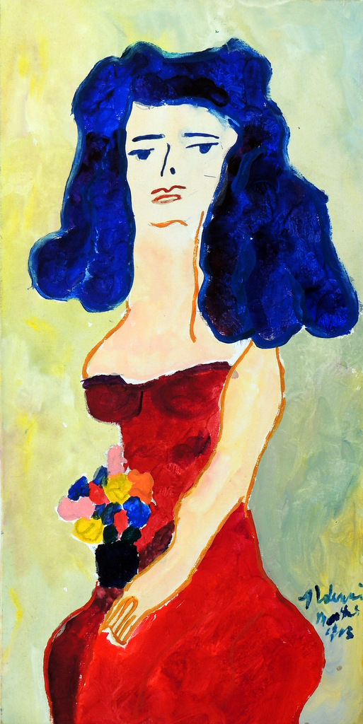 Aldemir Martins - Figura Feminina - AST - 60 X 30 cm