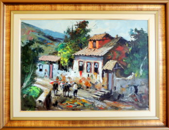 Artista: Athayde - Título: Vila - Técnica: Óleo Sobre Tela - Dimensões: 50 X 70 cm