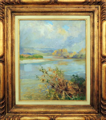 Bigio Gerardenghi - Paisagem com Rio - OST - 52 X 43 cm
