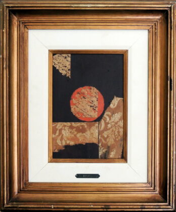 Carlos Scliar - Fruta - Vinavil e Colagem sobre Madeira - 27 X 18 cm