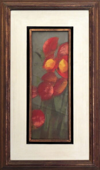 Carlos Scliar - Sempre Vivas - Vinil e Colagem Encerados sobre Tela Colada em Placa - 27 X 13 cm