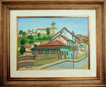 Colette Pujol - Vila com Igreja - OST - 41 X 56 cm