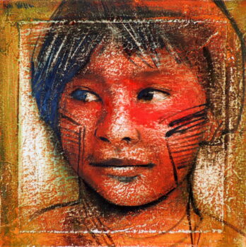 Élon Brasil - Criança Kamayurá - OST - 40 X 40 cm