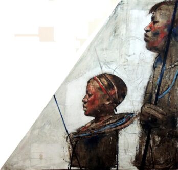 Élon Brasil - Guerreiros Massai - OST - 180 X 190 cm (Trapézio) -  Catalogada