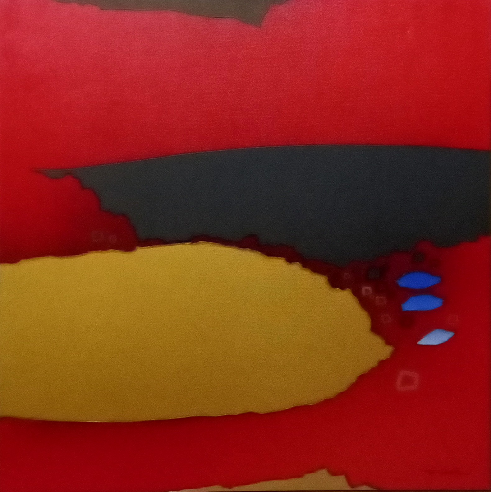 Fukuda - Abstrato Vermelho - AST - 80 X 80 cm