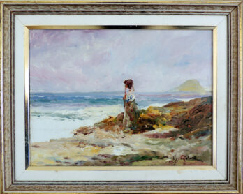 Gentil Garcez - Figura Feminina na Praia - OST - 30 X 40 cm