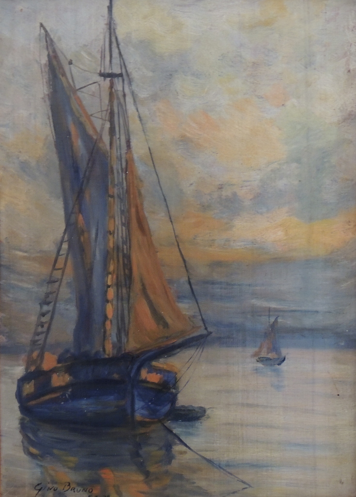 Gino Bruno - Barcos - OSM - 43 X 32 cm
