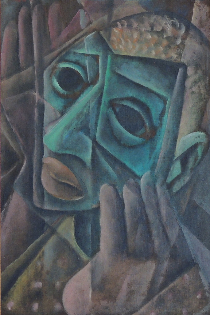 Harry Elsas - Cubismo com Rosto de Homem - OSE - 45 X 30 cm