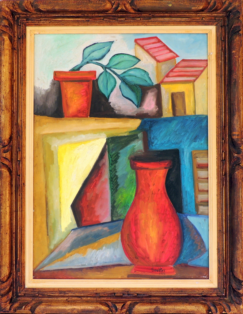 Ingres Speltri - Composição com Vasos - OSE - 70 X 50 cm