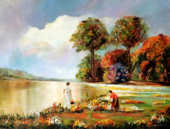 J. Bianchi - Colheita de Flores - OST - 60 X 80 cm