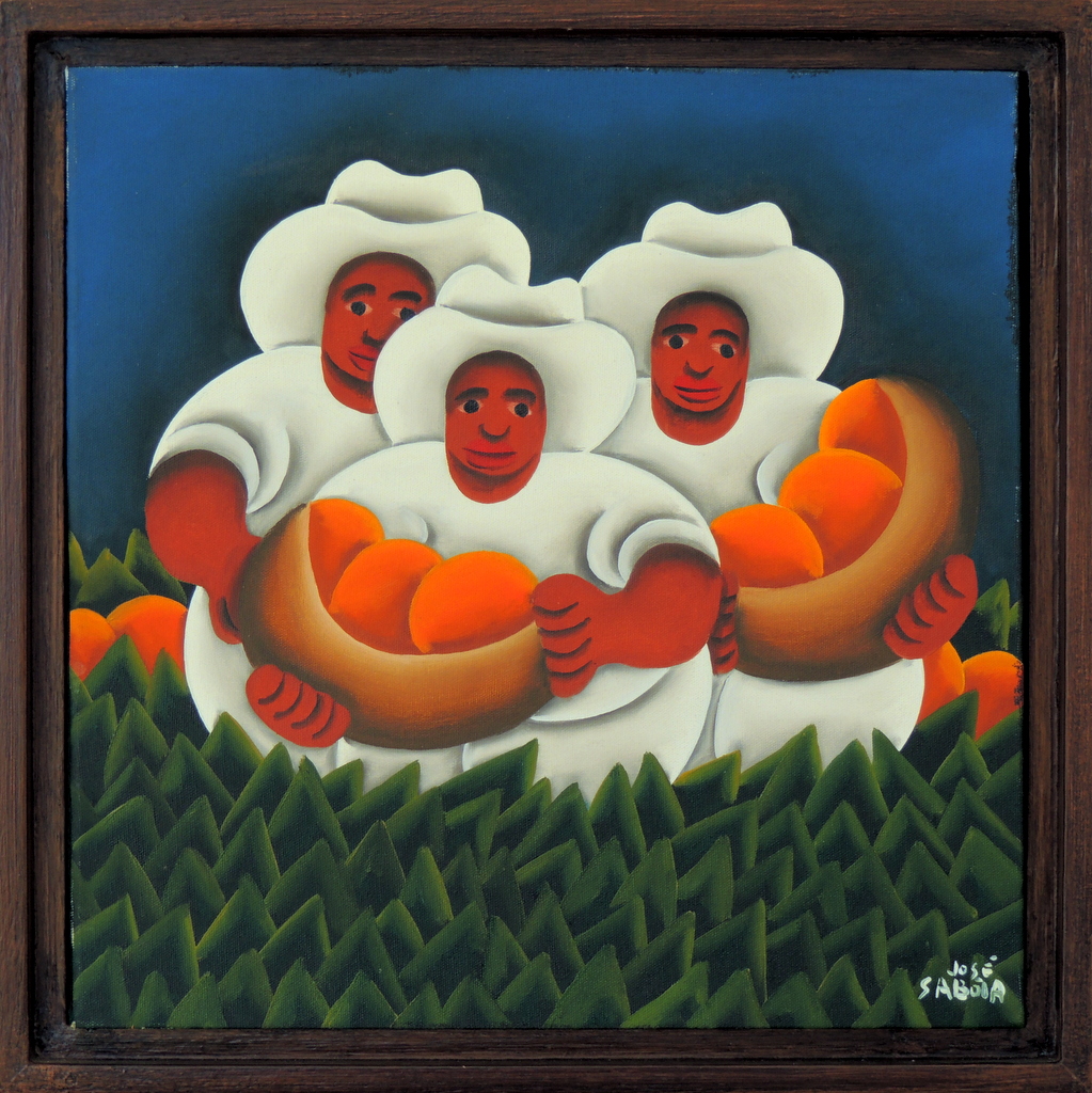 José Sabóia - Colheita de Melões - AST - 30 X 30 cm