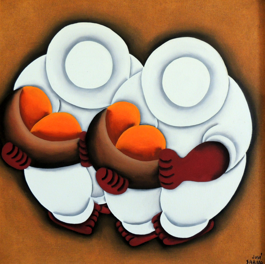 José Sabóia - Colheita de Melões - AST - 40 X 40 cm