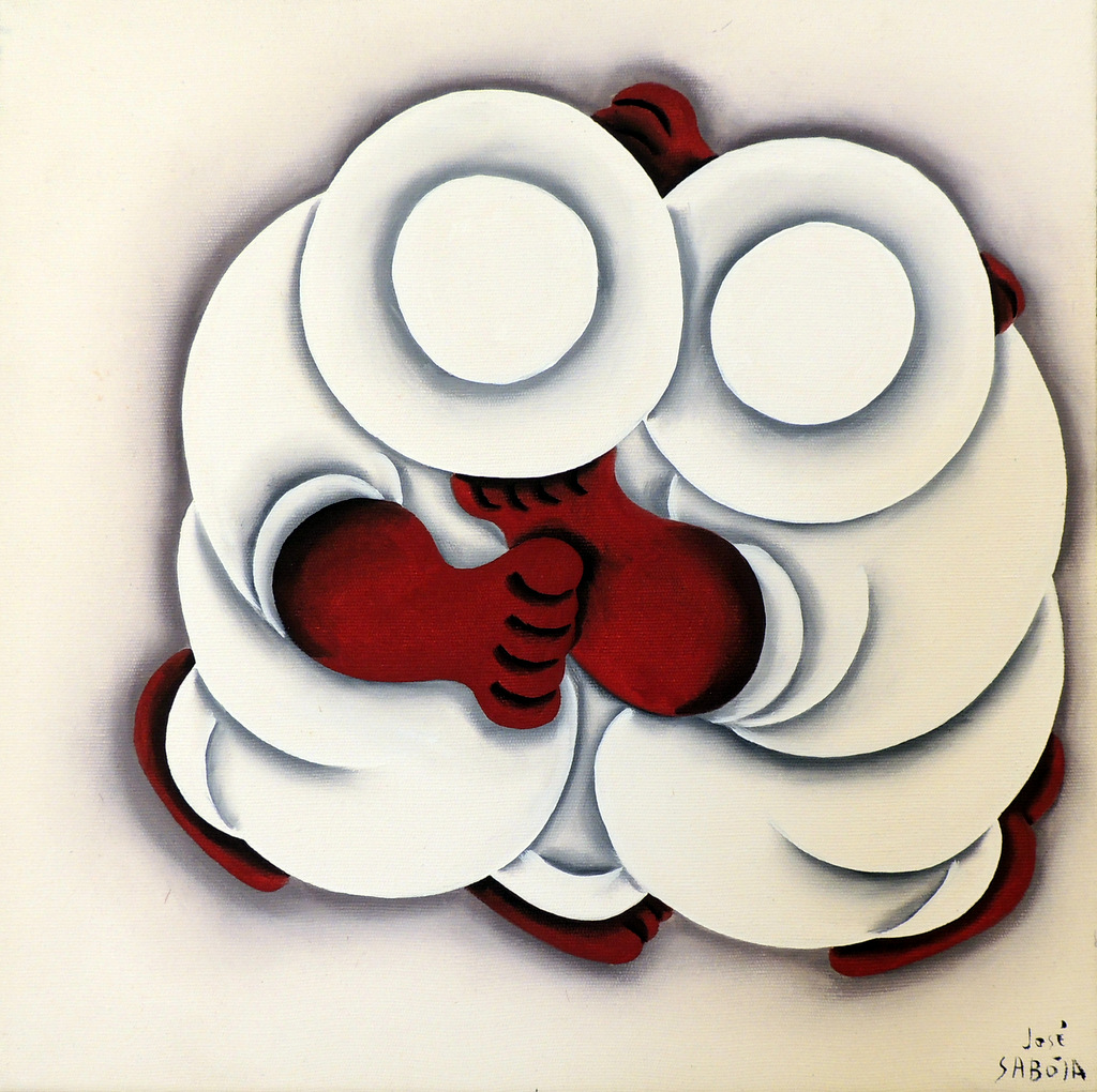 José Sabóia - Duas Figuras - AST - 30 X 30 cm