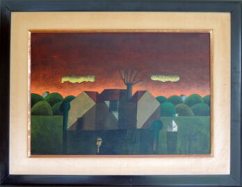 Inos Corradin - Casas ao Pôr do Sol - OST - 50 X 70 cm