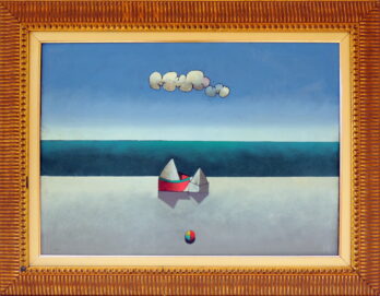 Inos Corradin - Nuvens e Barcos na Praia - OST - 50 X 70 cm
