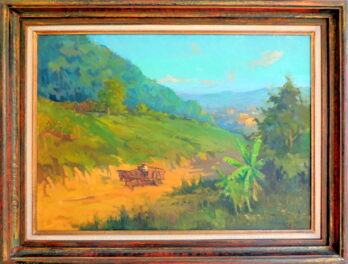 Menase Vaidergorn - Paisagem com Carroça - OST - 50 X 70 cm