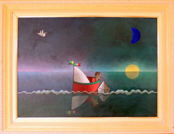 Inos Corradin - Um Barco ao Amanhecer - OST - 50 X 70 cm