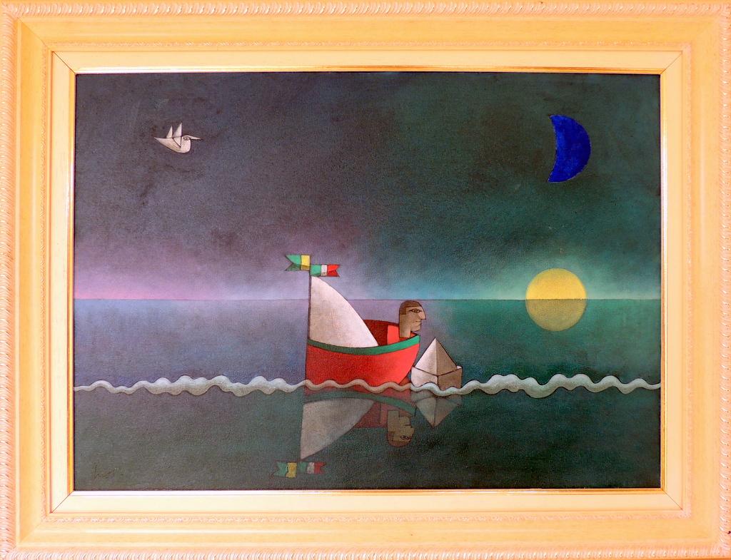 Inos Corradin - Um Barco ao Amanhecer - OST - 50 X 70 cm