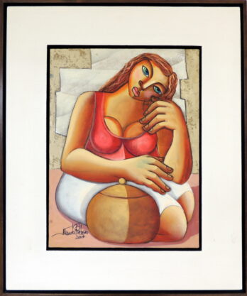 Nando Ribeiro - Mulher com Panela - OST - 40 X 30 cm (2007)