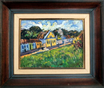 Sérgio Telles - Paisagem com Casario - OSM - 30 X 40 cm