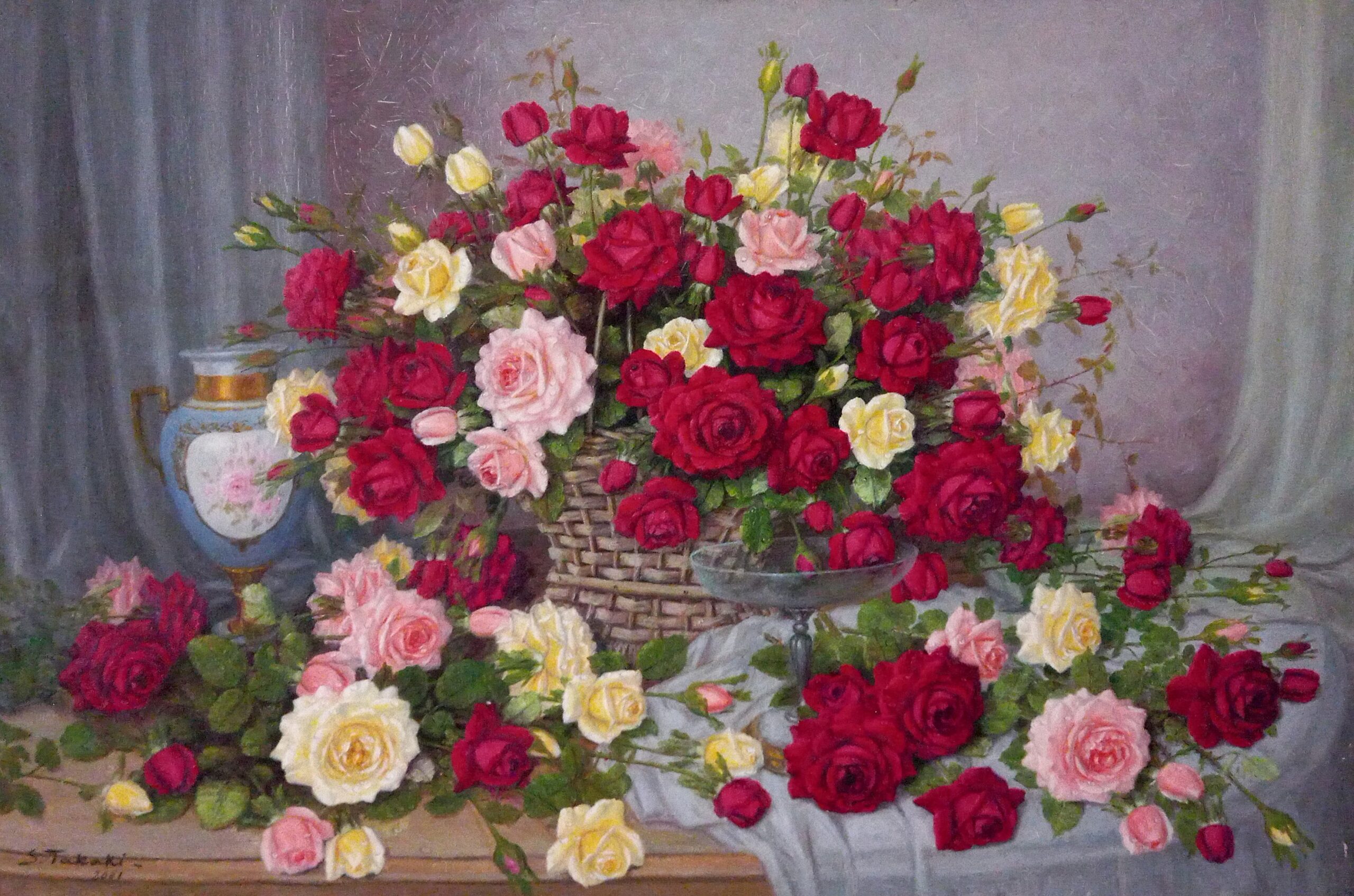 Takaki, Shokichi - Rosas - OST - 60 X 90 cm