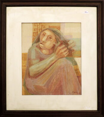 Adélio Sarro - Figura - OST - 46 X 38 cm (1979) - Obra restaurada