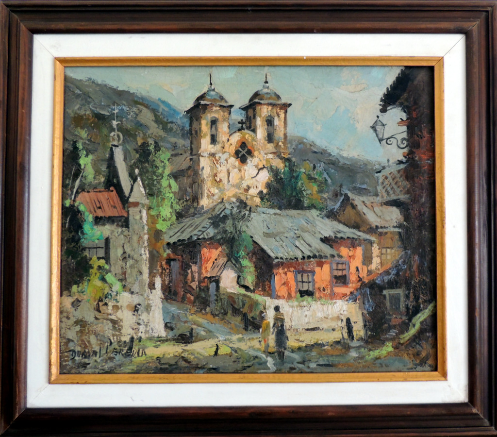 Durval Pereira - Casario com Igreja - OST - 40 X 50 cm