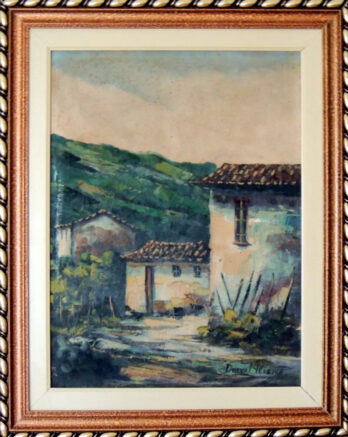 Durval Pereira - Paisagem com Casario - OST - 40 X 30 cm