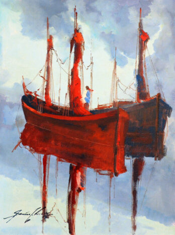 Sansão Pereira - Barcos - OST - 80 X 60 cm