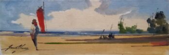 Sansão Pereira - Figura na Praia - OSJ - 30 X 90 cm