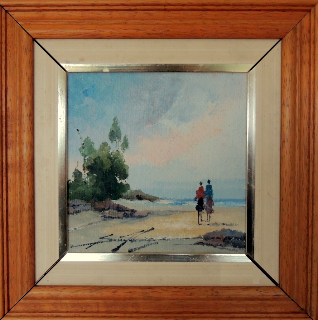 Sansão Pereira - Figuras na Praia - OSJ - 20 X 20 cm