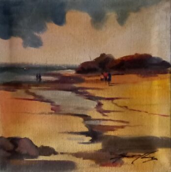 Sansão Pereira - Figuras na Praia - OSJ - 50 X 50 cm