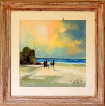 Sansão Pereira - Figuras na Praia - OSJ - 55 X 55 cm