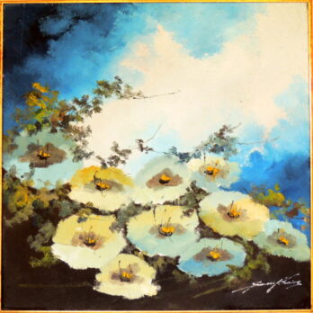 Sansão Pereira - Flores Brancas - OSJ - 80 X 80 cm