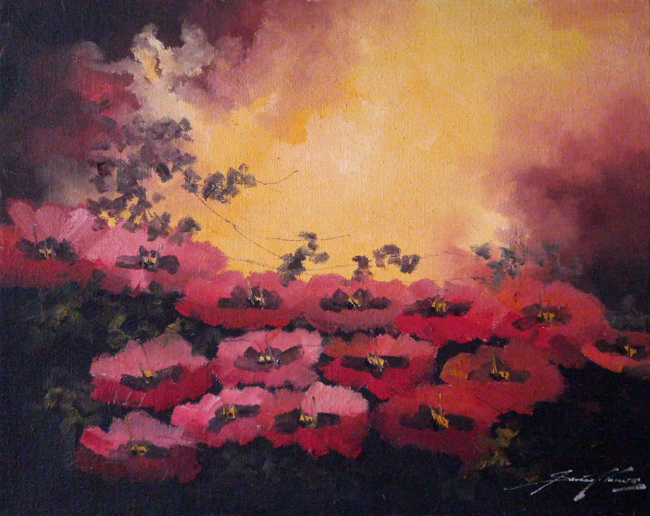 Sansão Pereira - Flores Vermelhas - OSJ - 80 X 100 cm