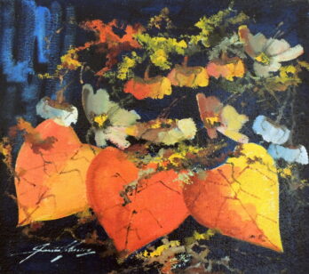 Sansão Pereira - Flores e Folhas - OSJ - 64 X 72 cm