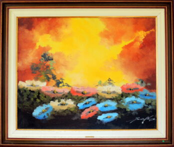 Sansão Pereira - Paisagem com Flores - OSJ - 80 X 100 cm