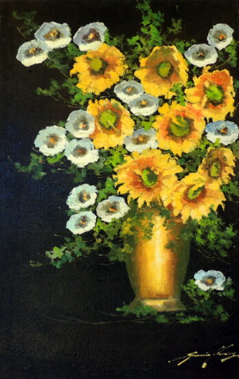 Sansão Pereira - Vaso com Flores - OSJ - 110 X 70 cm