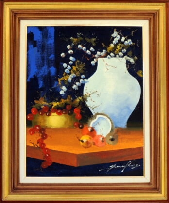 Sansão Pereira - Vaso com Flores e Frutas - OSJ - 65 X 50 cm